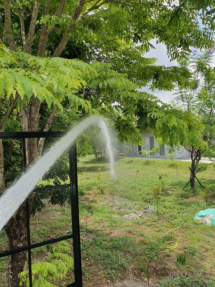 灑水車-天氣炎熱 樹苗灑水養護