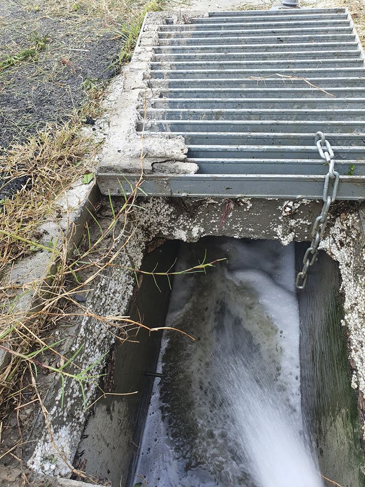 灑水車-新建廠辦區 水溝阿摩尼亞殘留 水柱清洗稀釋流通