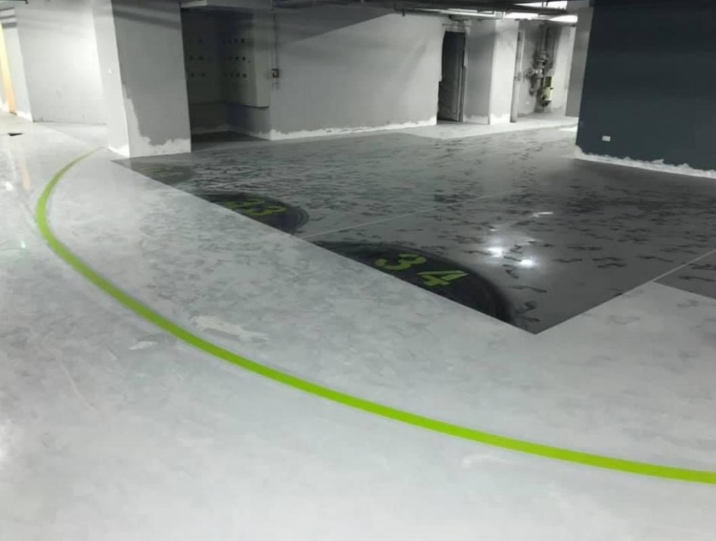 新北斜坡車道EPOXY止滑地坪
