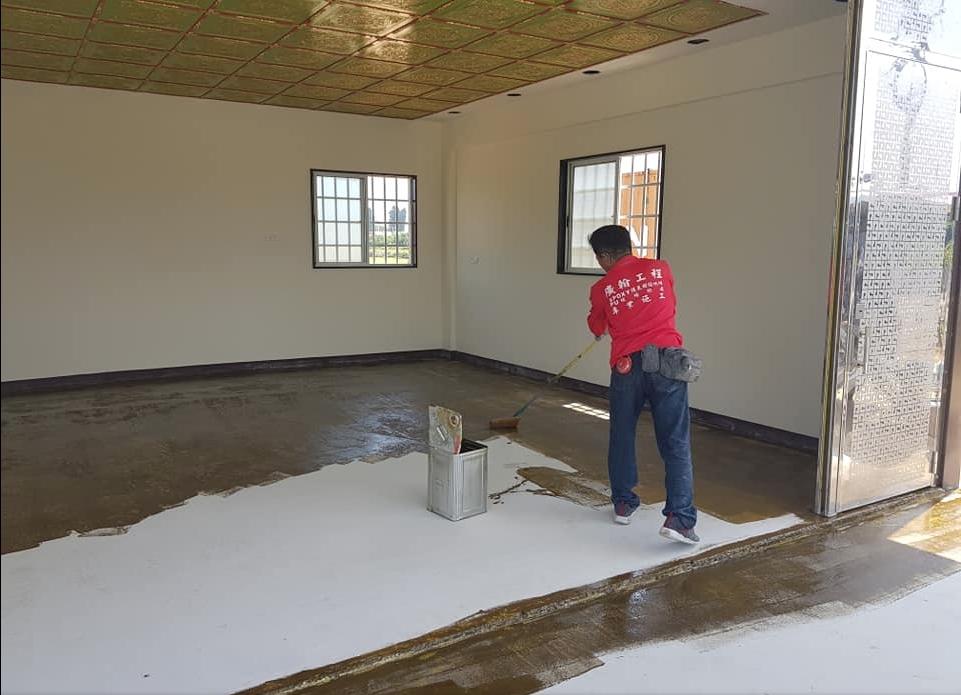 桃園倉庫epoxy地坪彩繪亮面止滑面施工-廣翰