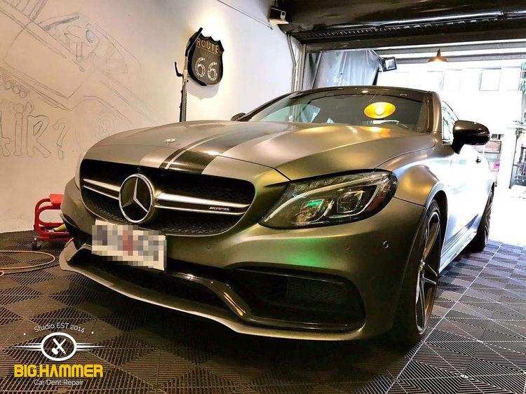 Mercedes-AMG C63S 鋁合金葉子板凹痕修復