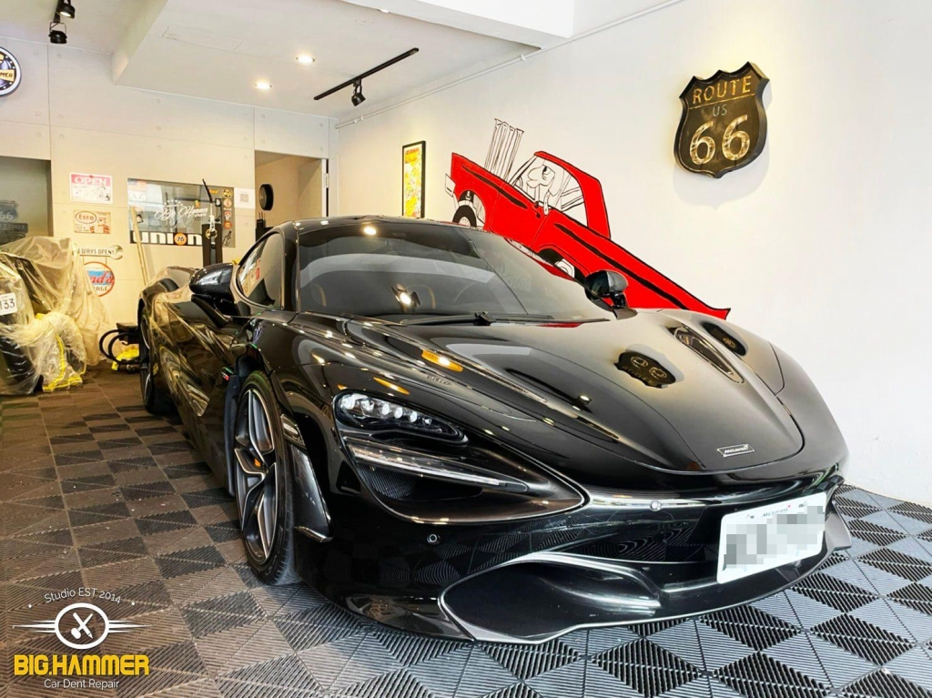 McLaren 720S Ａ柱一個凹洞鋁合金處理