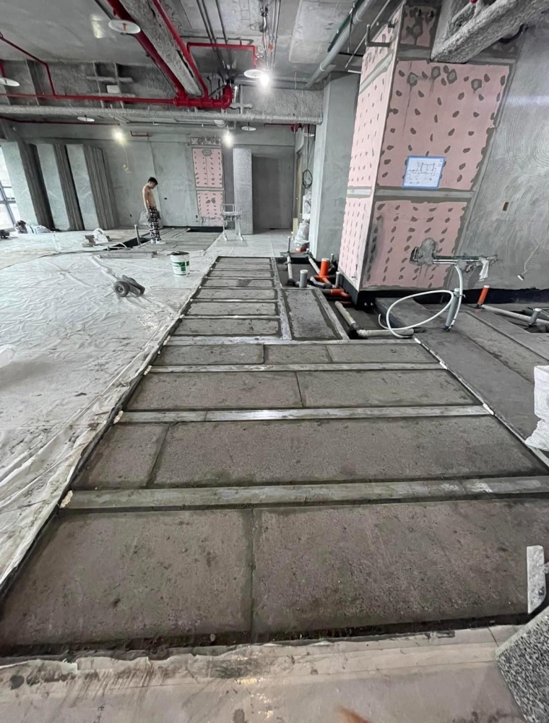 台北案場／降板整平預鑄輕質鋼筋水泥板樓板鋪設