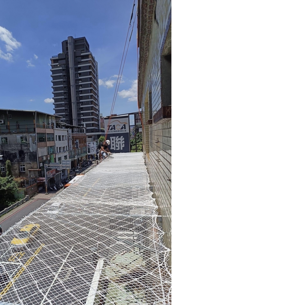 【新北防墜網架設工程】樹林區鋪設雙層防墜網架設工程