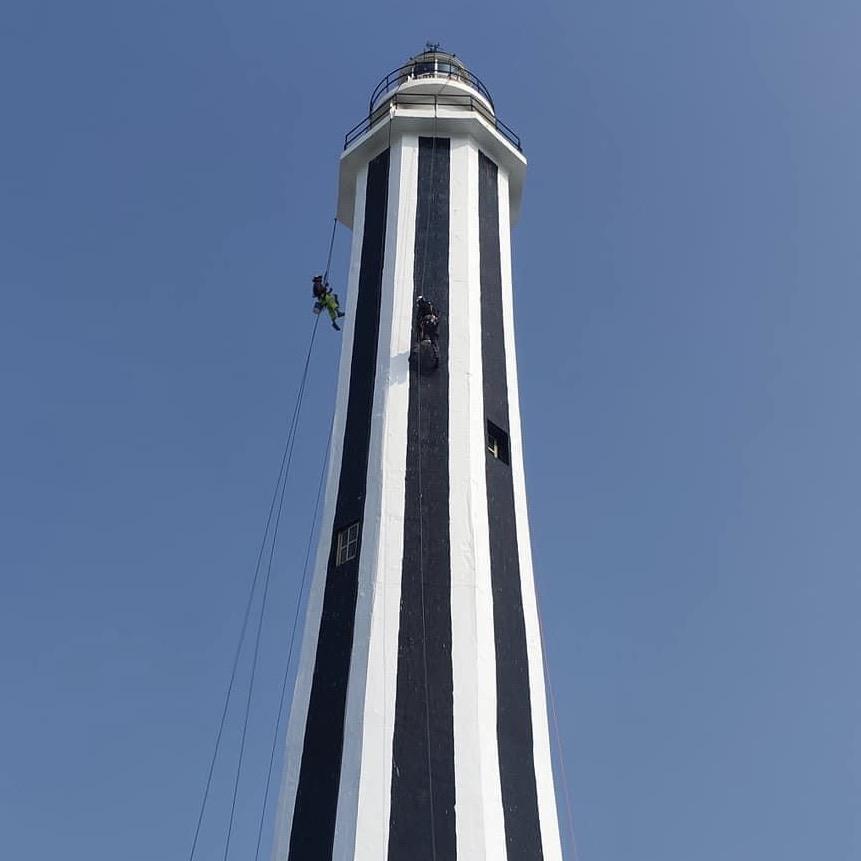 【彰化油漆粉刷工程】漁港燈塔油漆粉刷工程