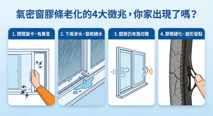 氣密窗膠條老化的4大徵兆