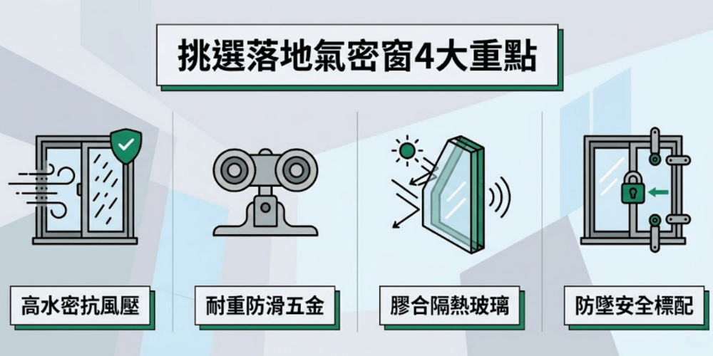 挑選落地氣密窗4大重點