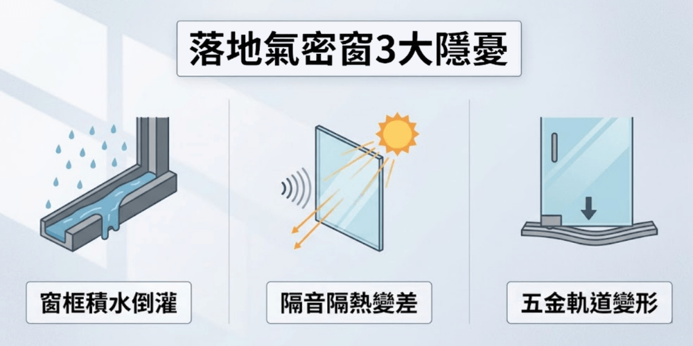 落地氣密窗3大隱憂