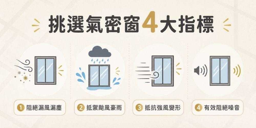 挑選氣密窗4大指標