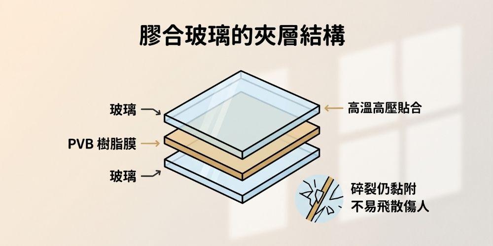 膠合玻璃結構與防護原理