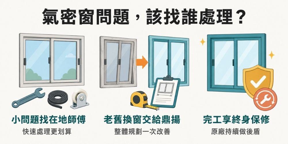氣密窗維修找誰？局部修繕與專業換窗評估