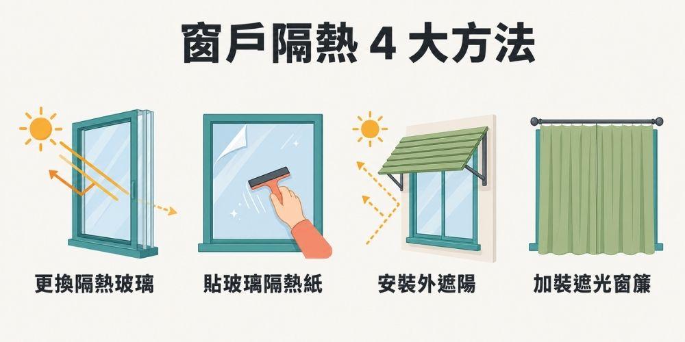 窗戶隔熱怎麼做？常見 4 大降溫方法總整理