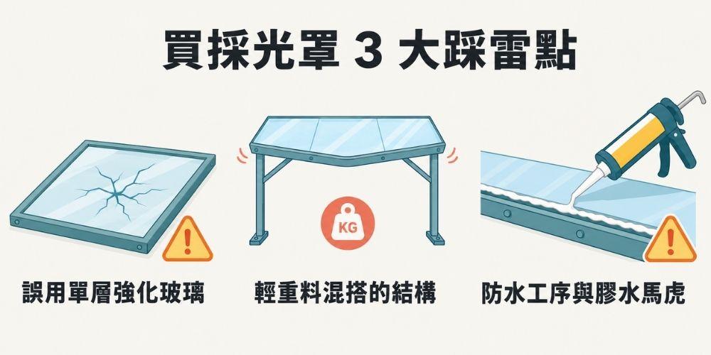 買採光罩屋頂3大踩雷點