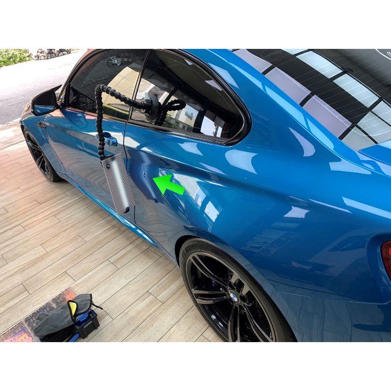 BMW M2 藍 後葉子板修復｜台中汽車凹痕處理推薦｜大里汽車凹痕處理推薦