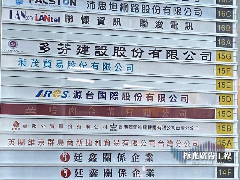 公司名牌