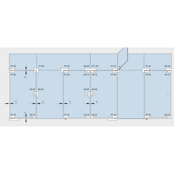 DORMAKABA PT-40 L型玻璃門用夾具/包角 Patch for overpanel an