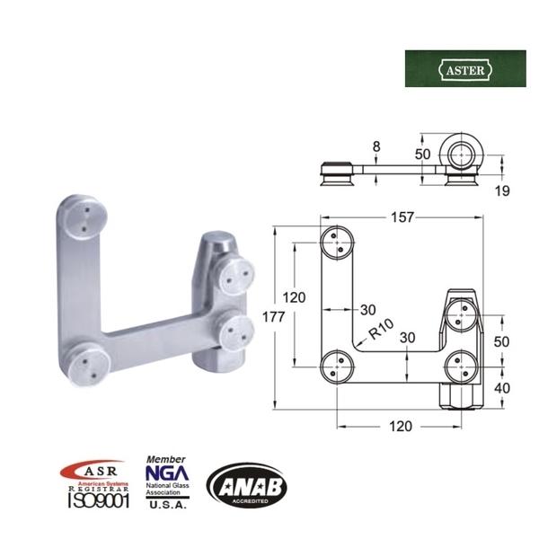 ASTER PD40 L型+一字型圓棒包角 Patch For Pivot Door