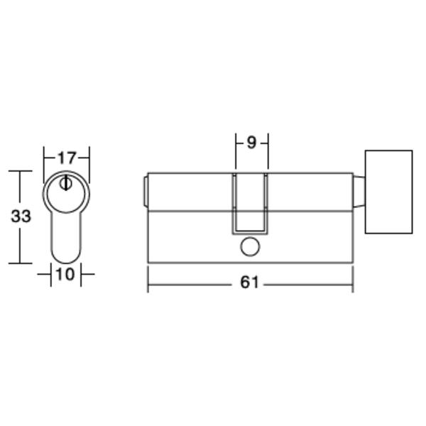 DE DORMAKABA PC-93 / PC-94 防火門鎖鎖芯 Lock Cylinder