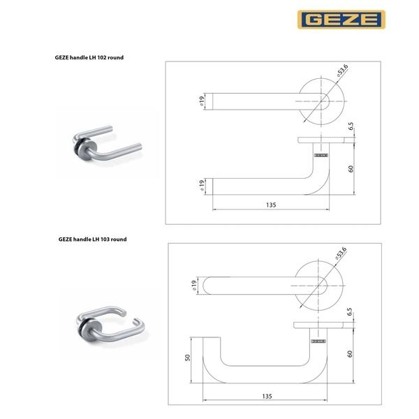 GEZE LH系列 水平把手 Mortise Lock Handle