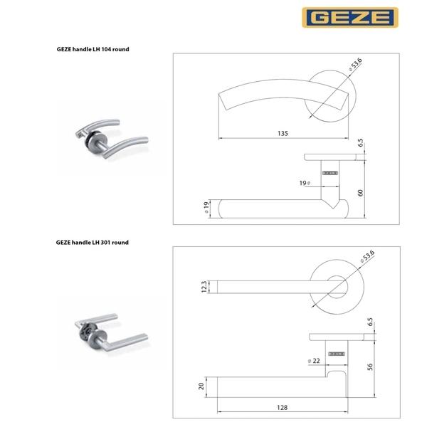 GEZE LH系列 水平把手 Mortise Lock Handle