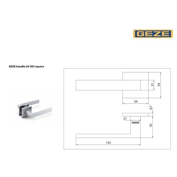 GEZE LH系列 水平把手 Mortise Lock Handle