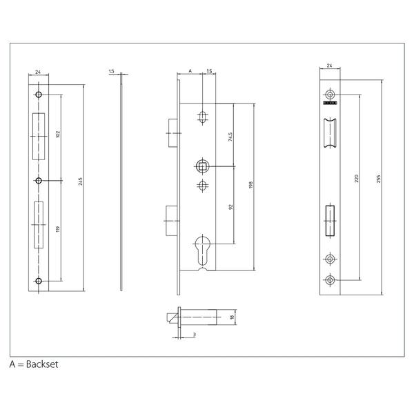 GEZE ML NSL 92 窄型水平鎖 Narrow Stile Sash Lock