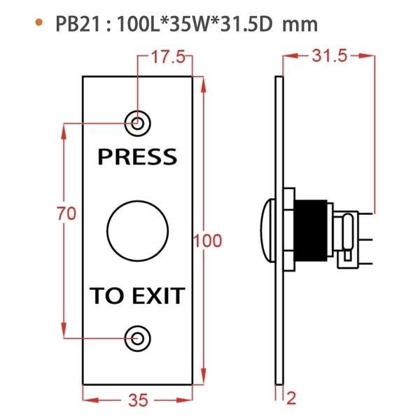 ASTER PB21, 22, 41 金屬按鈕開關 Metal Touch Switch