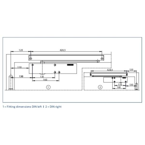 GEZE TS-5000 Ecline 滑軌式門弓器 Overhead Door Closer Wi