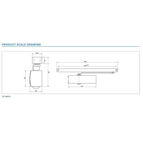 GEZE TS-1500G 滑軌式門弓器 Overhead Door Closer With Gui