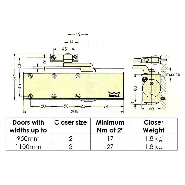 DORMAKABA TS-73 外露式門弓器 Overhead Door Closer