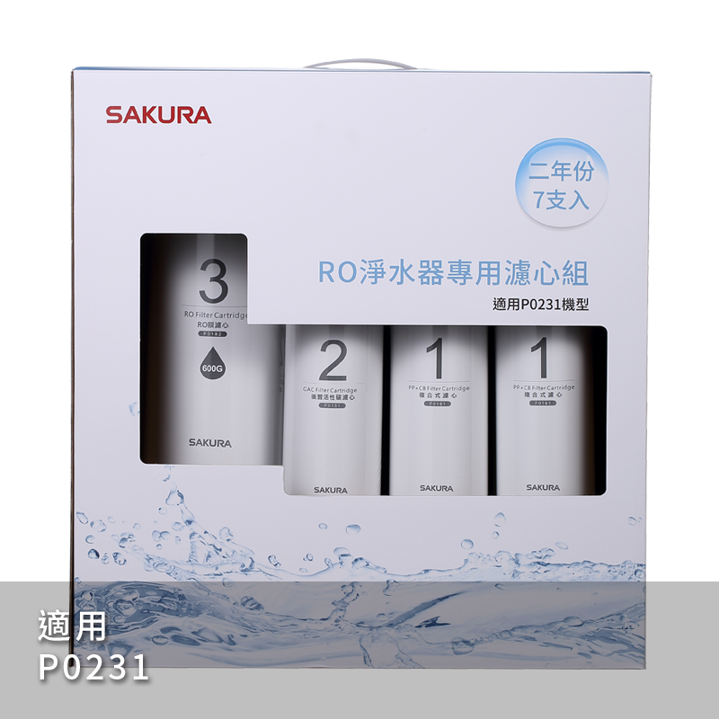 RO淨水器專用濾心7支入(P0231二年份)