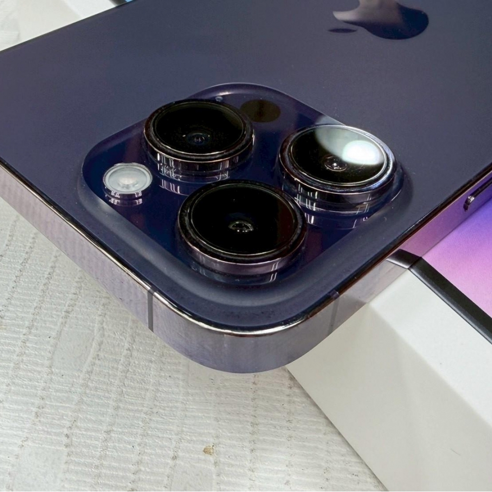 iPhone 14 pro max 256G 紫 電池74% 邊框有裝殼痕跡 有盒裝有配件