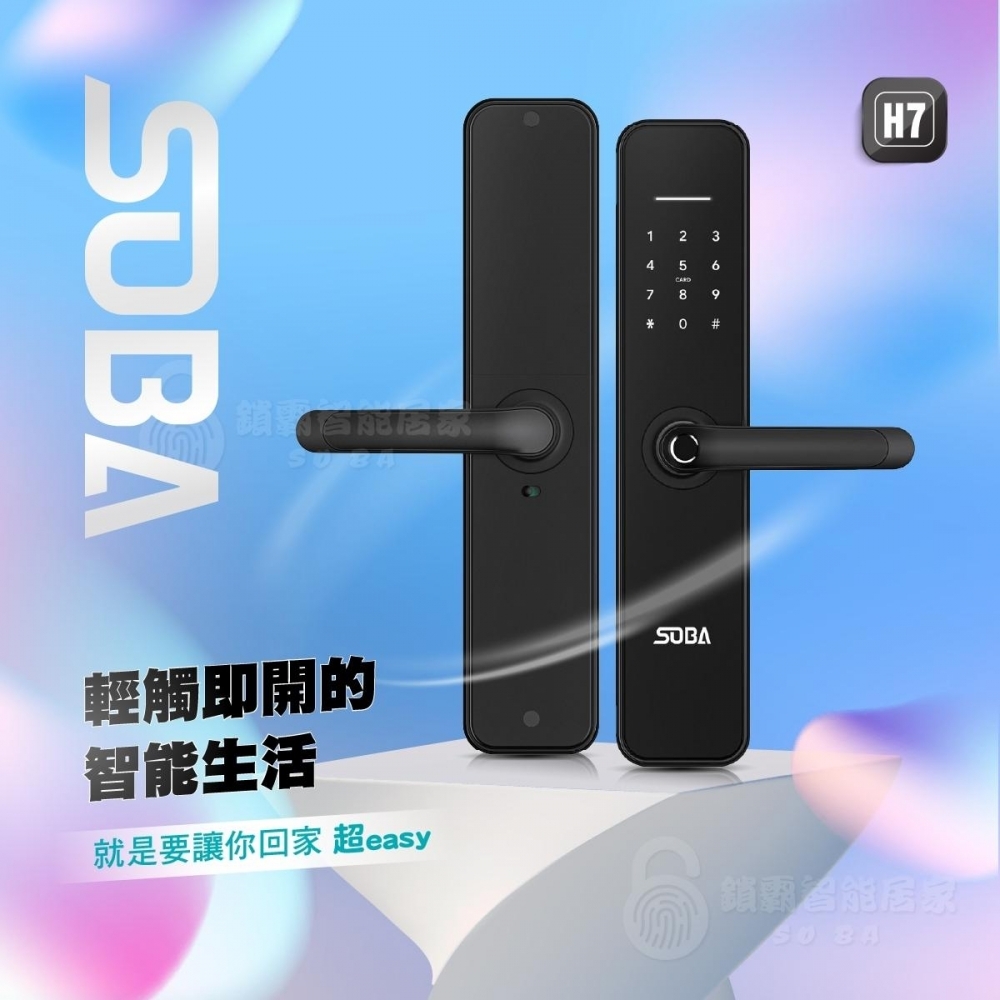 【SOBA】H7七合一智能電子鎖(經典銅)