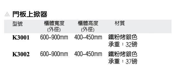 門板上掀器