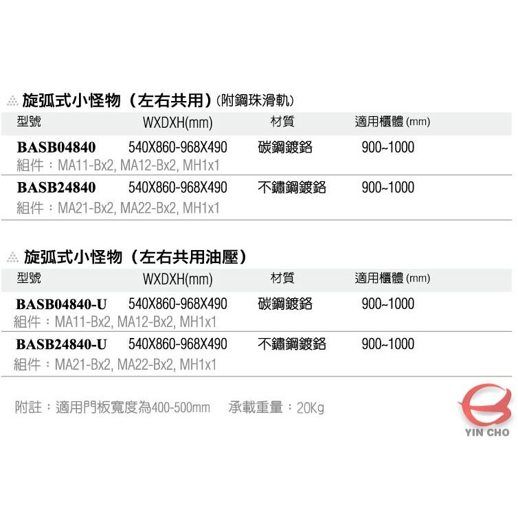 旋弧式小怪物 (左右共用)【BASB04840-BASB2440-U】